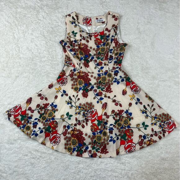 Eyekepper fit and flare floral print mini dress, size 0 - Picture 3 of 8